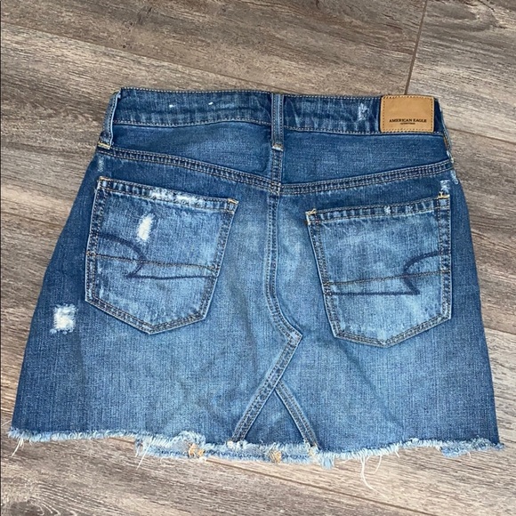 American Eagle Ripped Jean Skirt - Picture 2 of 3